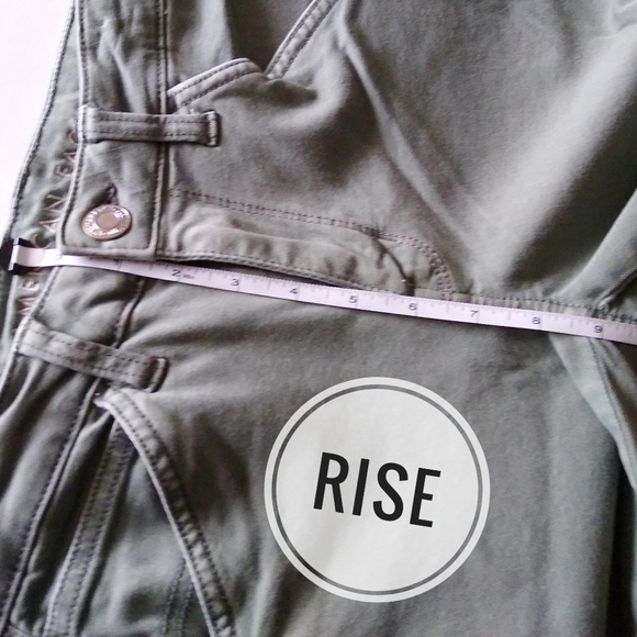 American Eagle Hi-Rise Jegging 4 olive green Khaki - Picture 5 of 11
